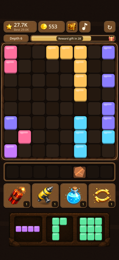 Deep Blocks gameplay on phone